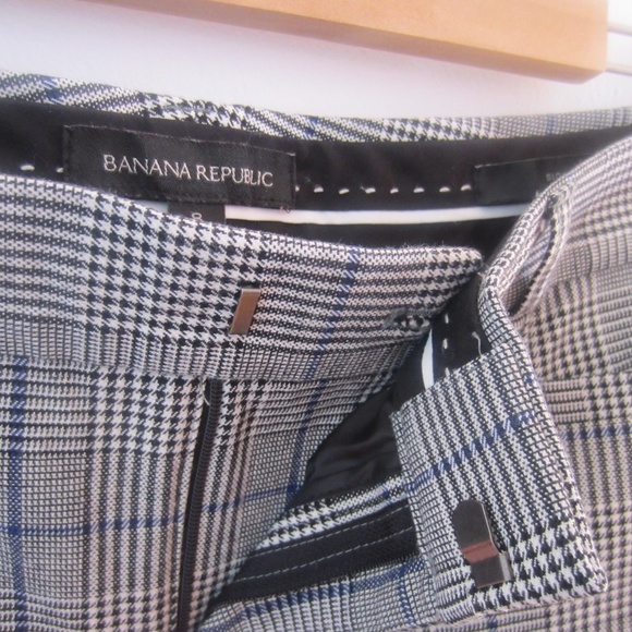 BANANA REPUBLIC 8 Plaid Houndstooth Chic Pants - Picture 1 of 5